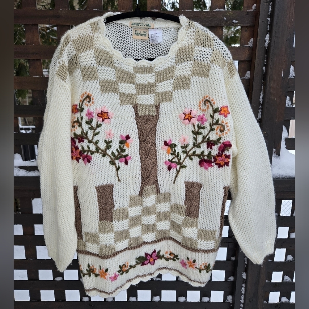 Vintage Tree of Life Knit Sweater